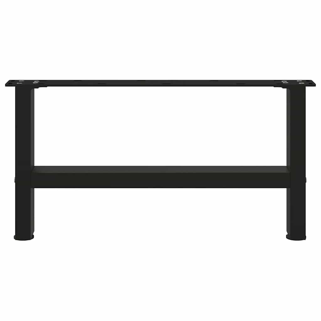 Black Steel Coffee Table Legs 2pcs, 70x(30-31)cm Sturdy Design