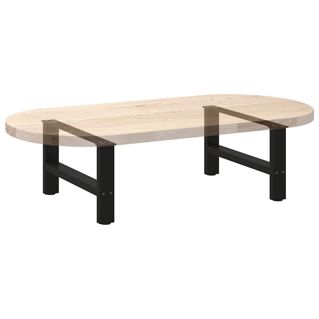 Black Steel Coffee Table Legs 2pcs, 70x(30-31)cm Sturdy Design