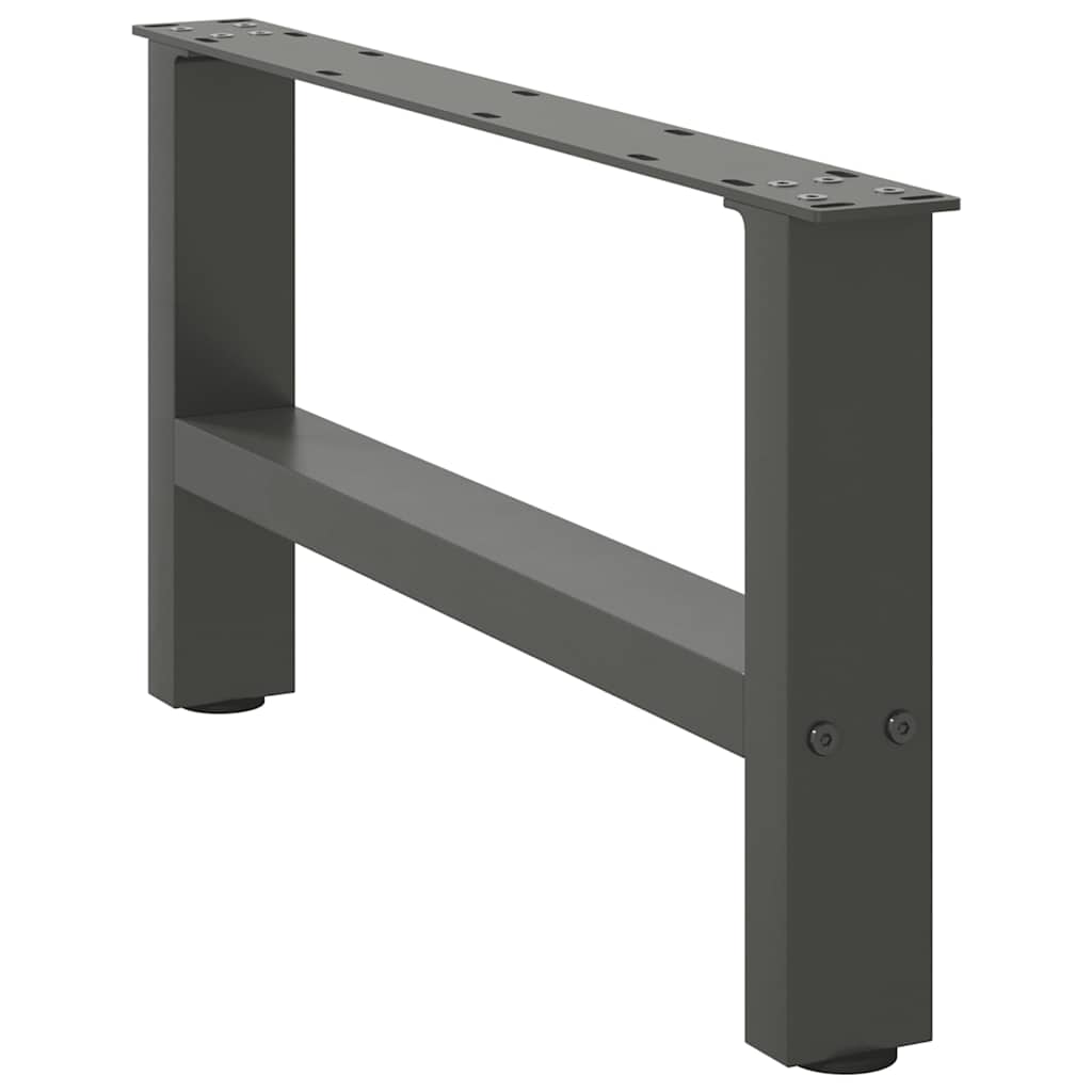 Anthracite Steel Coffee Table Legs - Set of 2, Adjustable 70x(30-31) cm
