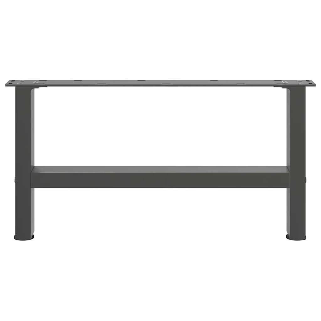 Anthracite Steel Coffee Table Legs - Set of 2, Adjustable 70x(30-31) cm