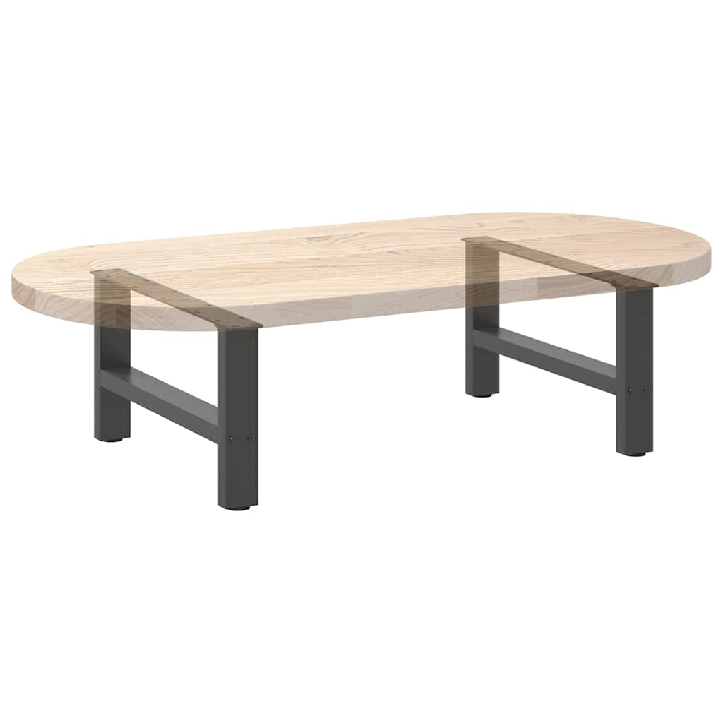 Anthracite Steel Coffee Table Legs - Set of 2, Adjustable 70x(30-31) cm