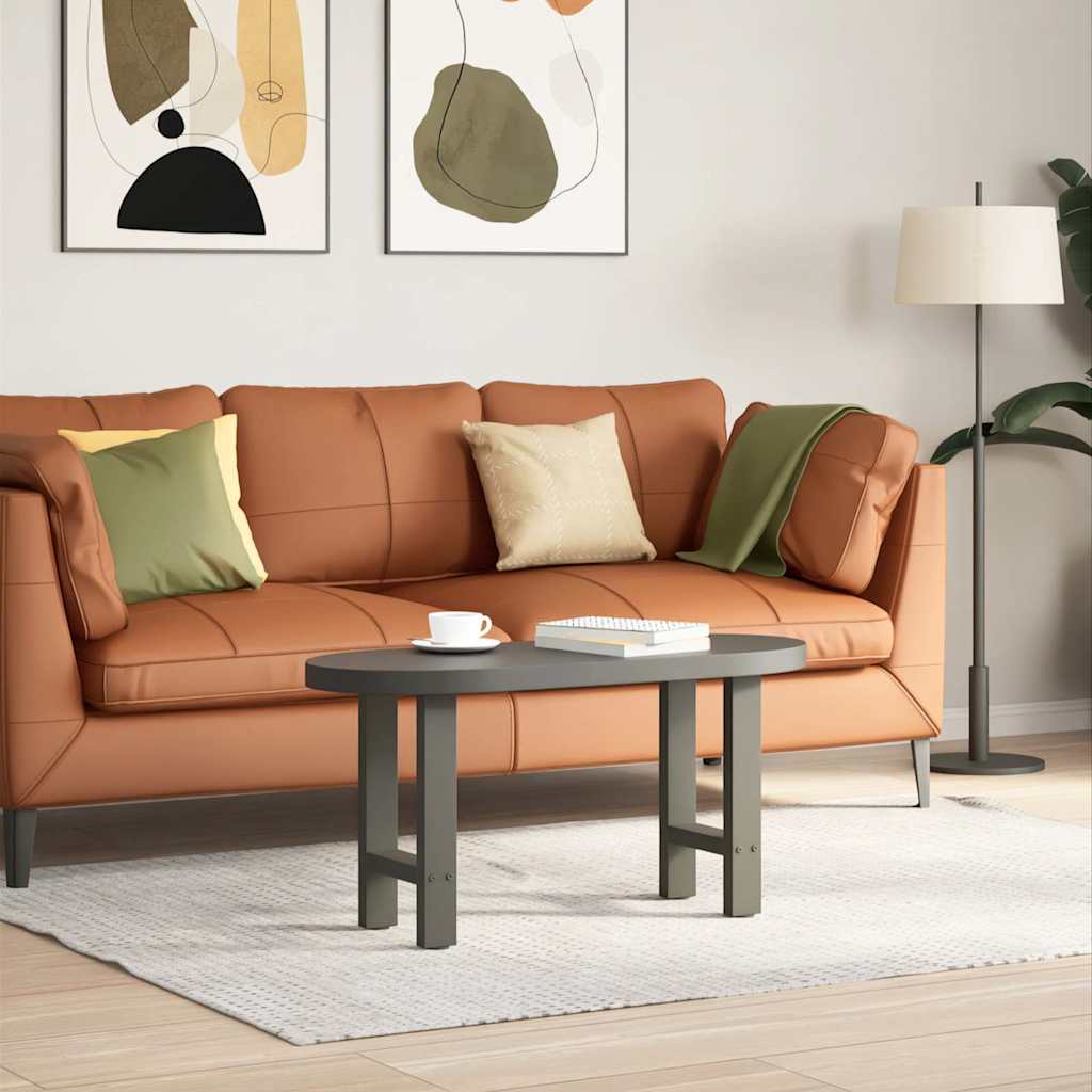 Anthracite Steel Coffee Table Legs, Set of 2, Adjustable 28x(42-43) cm