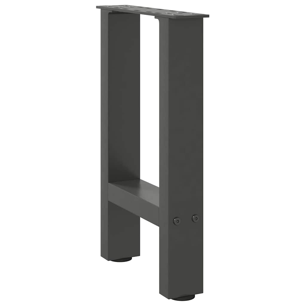 Anthracite Steel Coffee Table Legs, Set of 2, Adjustable 28x(42-43) cm