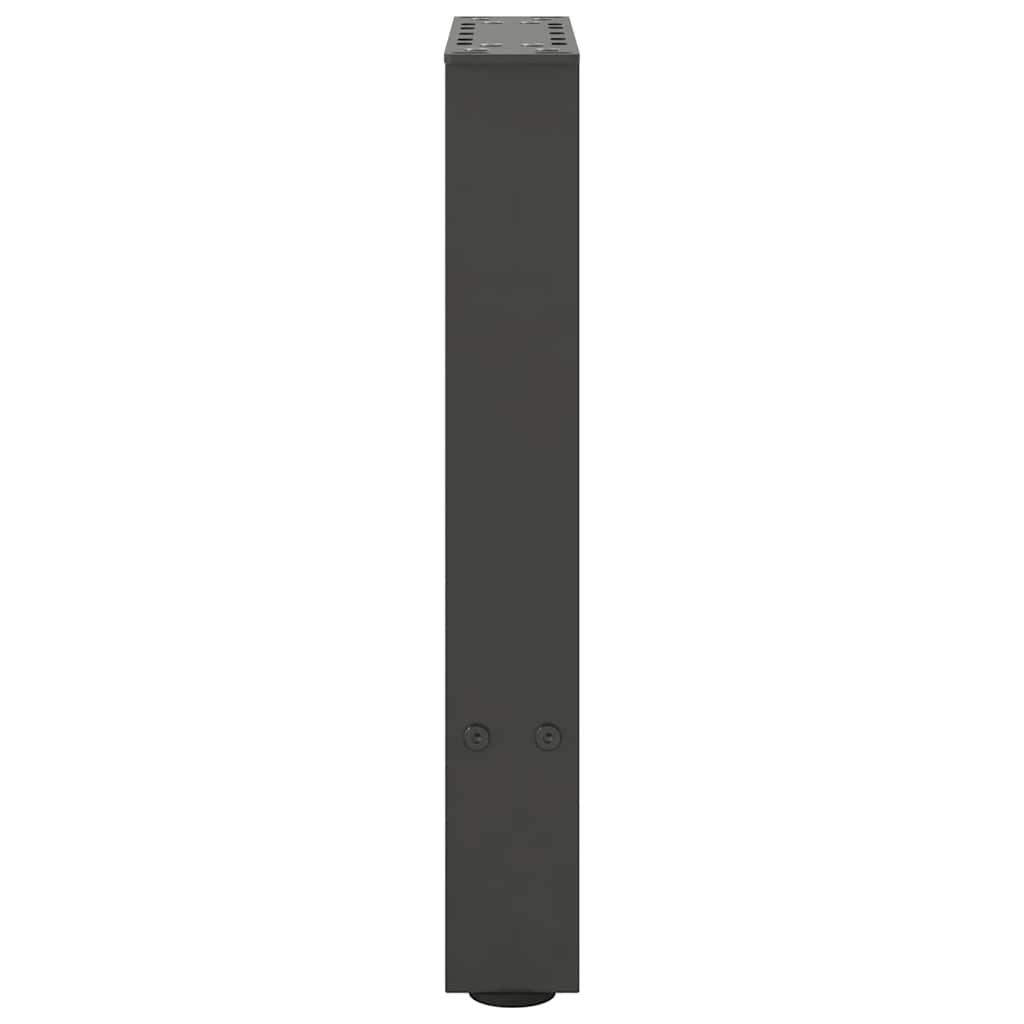 Anthracite Steel Coffee Table Legs, Set of 2, Adjustable 28x(42-43) cm