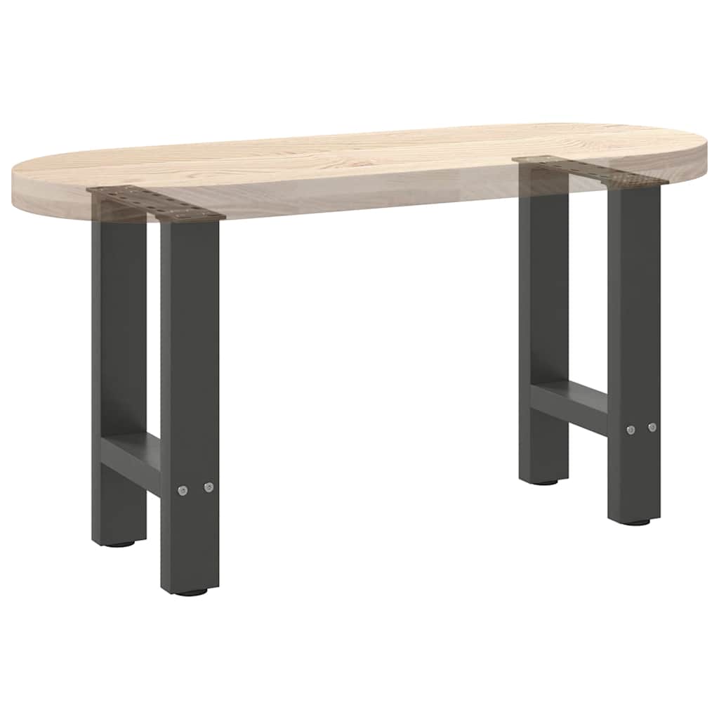 Anthracite Steel Coffee Table Legs, Set of 2, Adjustable 28x(42-43) cm