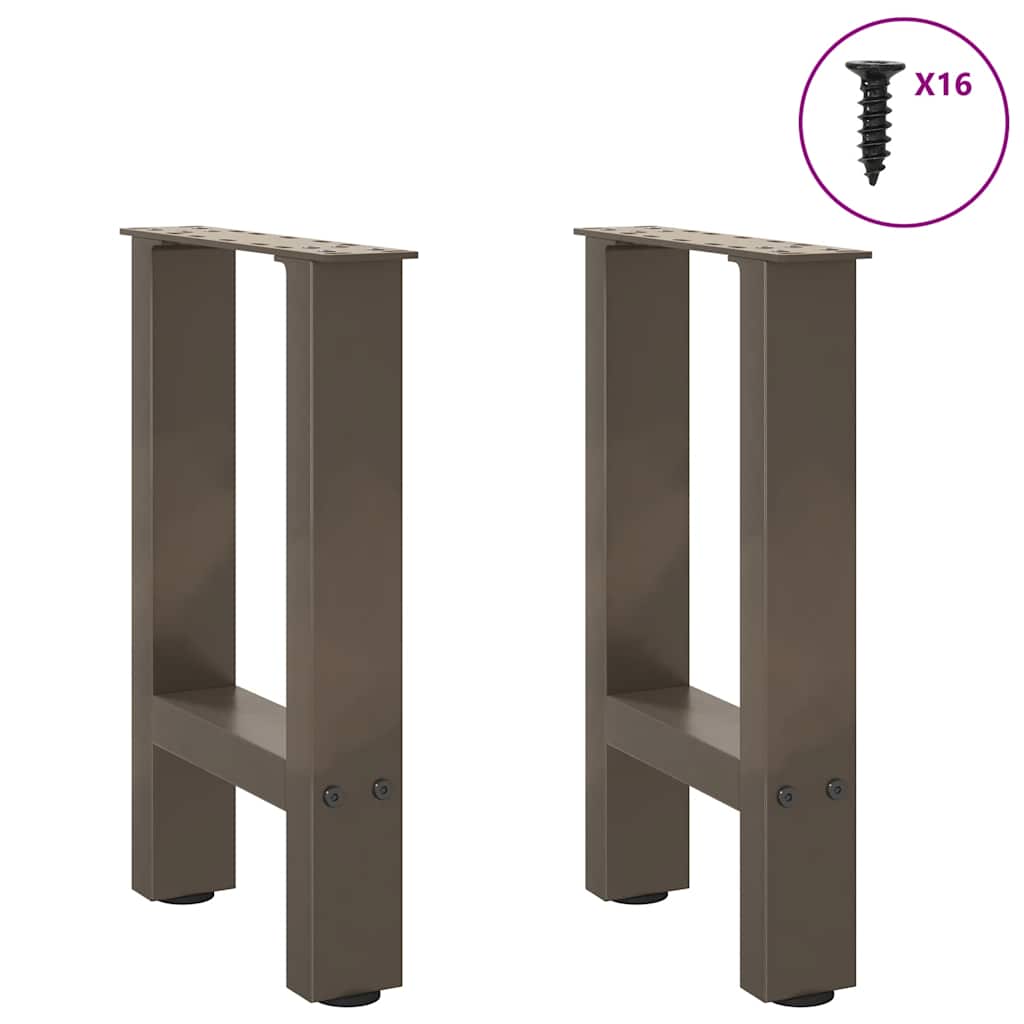 Natural Steel Coffee Table Legs, 2 pcs, 28x(42-43) cm - Durable & Sleek