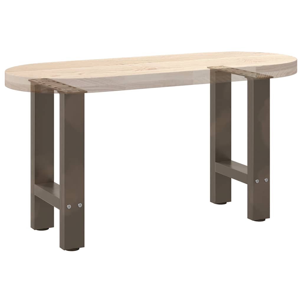 Natural Steel Coffee Table Legs, 2 pcs, 28x(42-43) cm - Durable & Sleek
