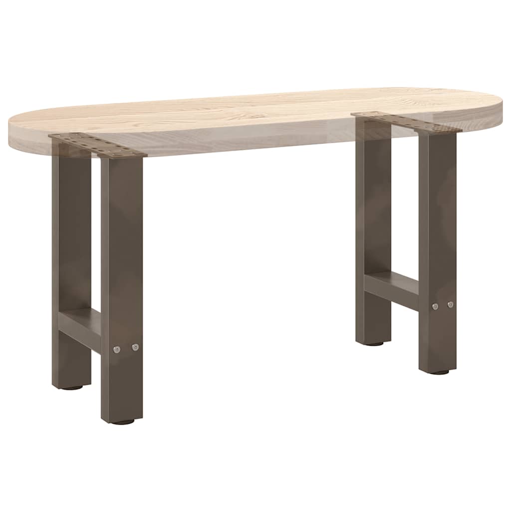 Natural Steel Coffee Table Legs, 2pcs (38x42-43cm) Durable Steel