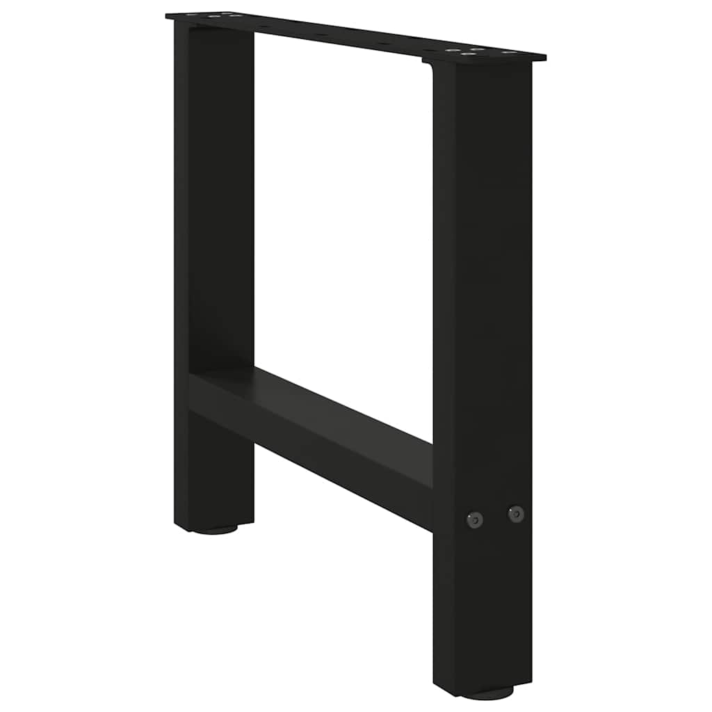Black Steel Coffee Table Legs 2 pcs, Adjustable 50x(42-43) cm