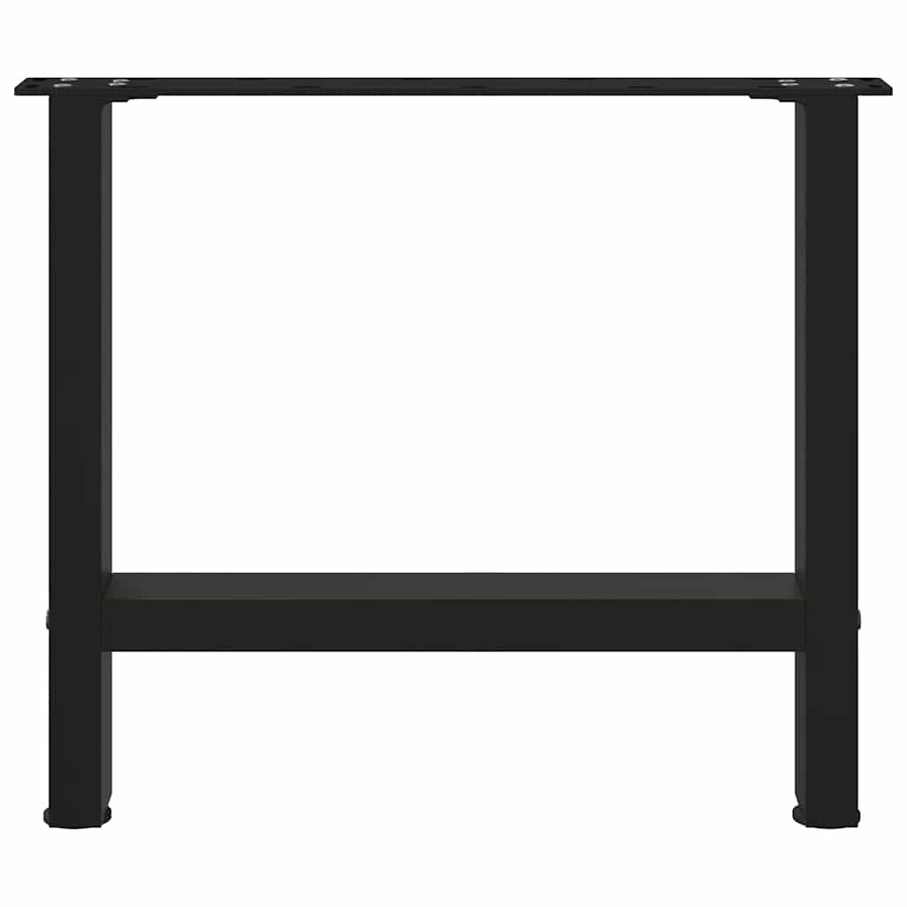 Black Steel Coffee Table Legs 2 pcs, Adjustable 50x(42-43) cm