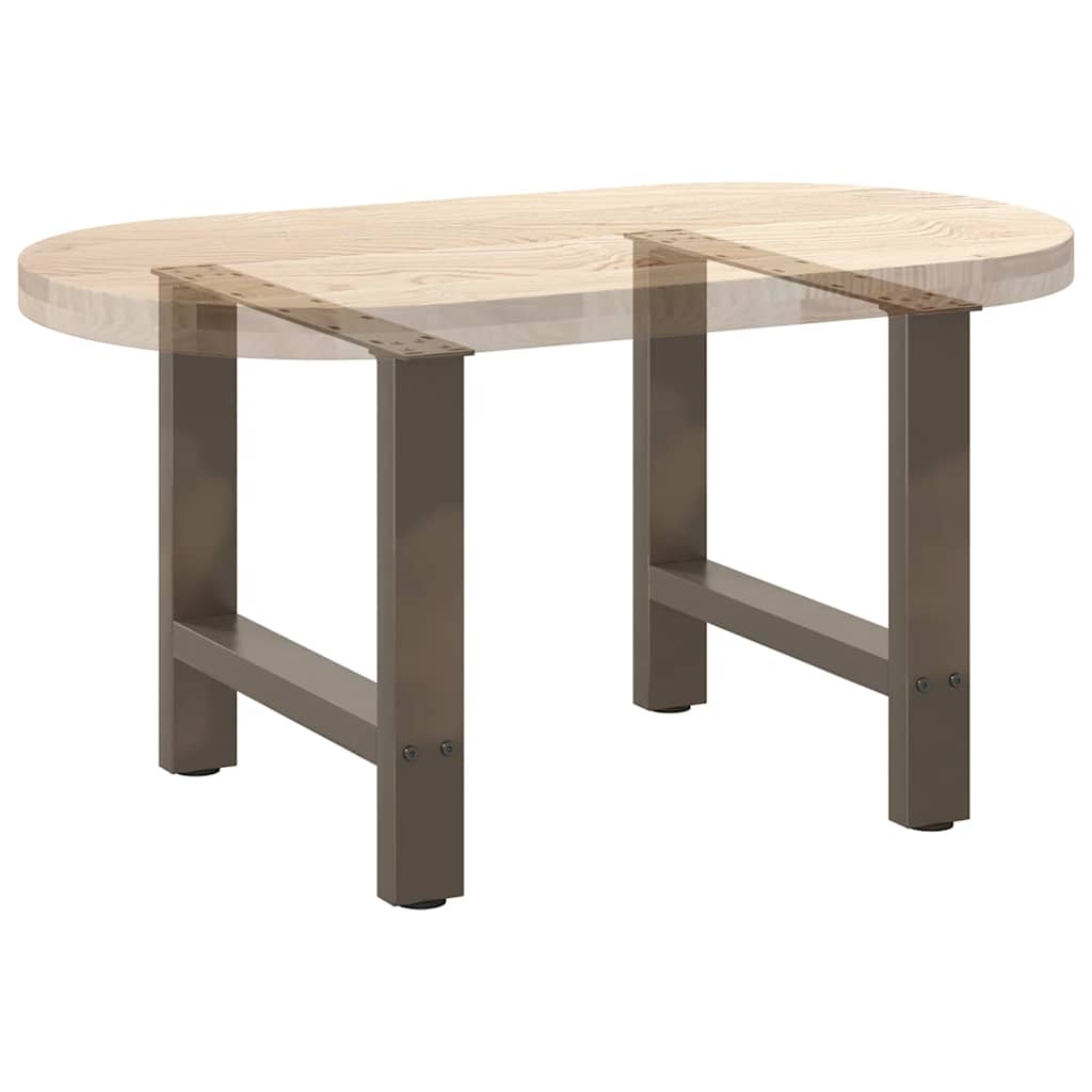 Natural Steel Coffee Table Legs, 2 Pcs, Adjustable 50x42-43 cm