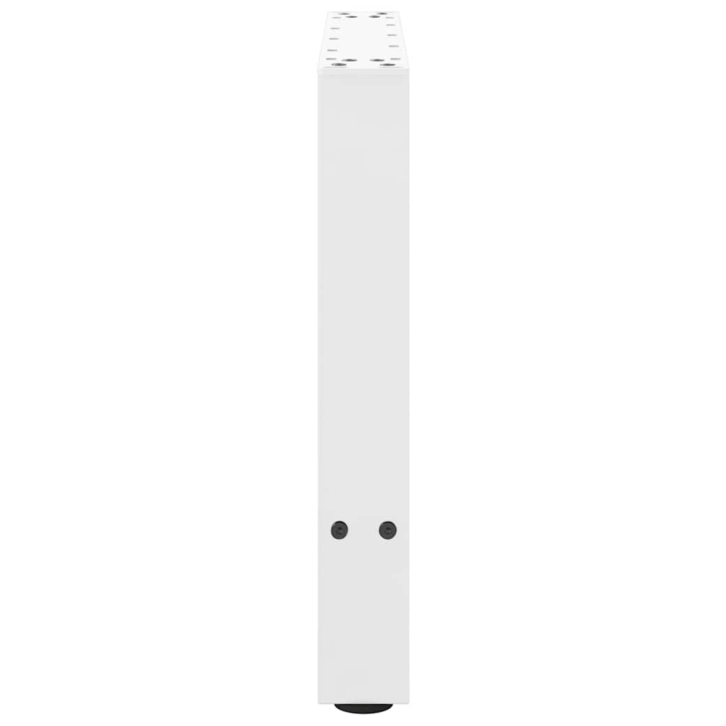 White Steel Coffee Table Legs, Set of 2, Adjustable 60x(42-43) cm