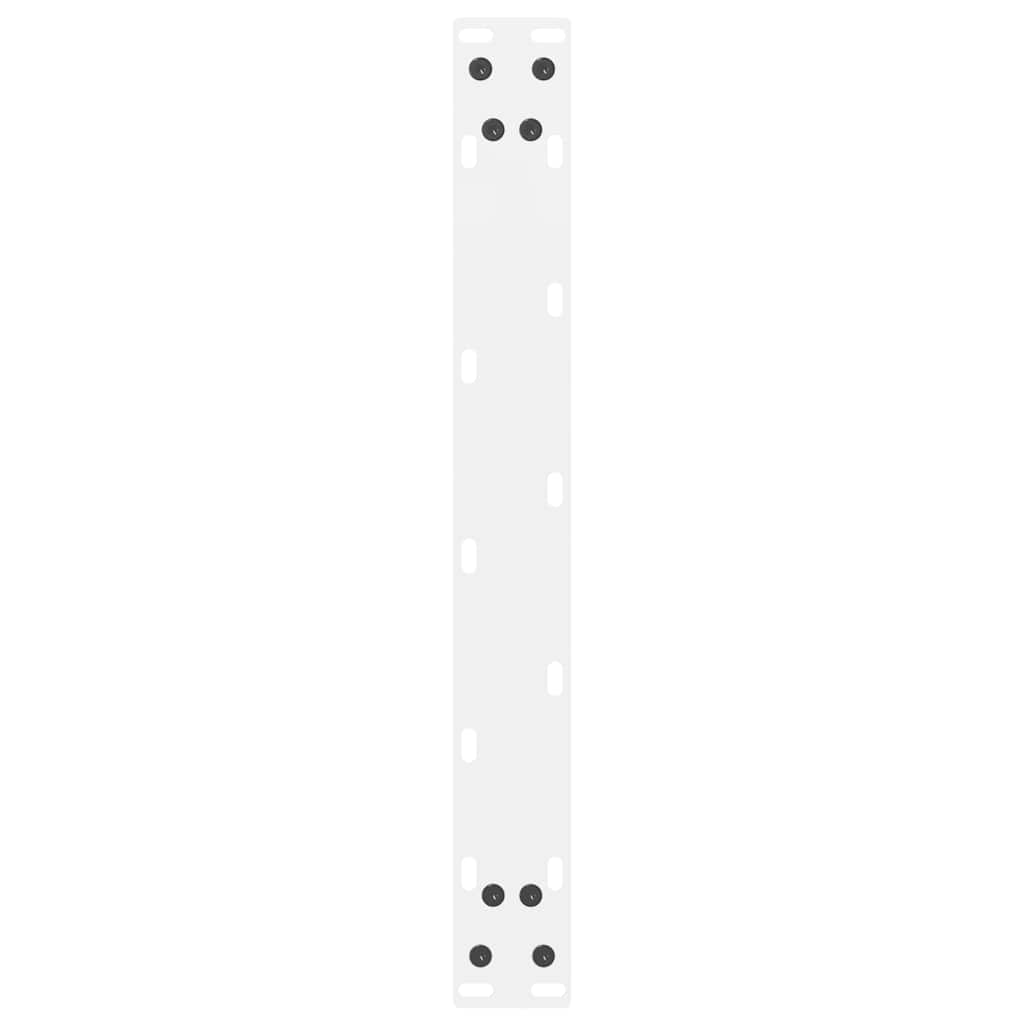 White Steel Coffee Table Legs, Set of 2, Adjustable 60x(42-43) cm