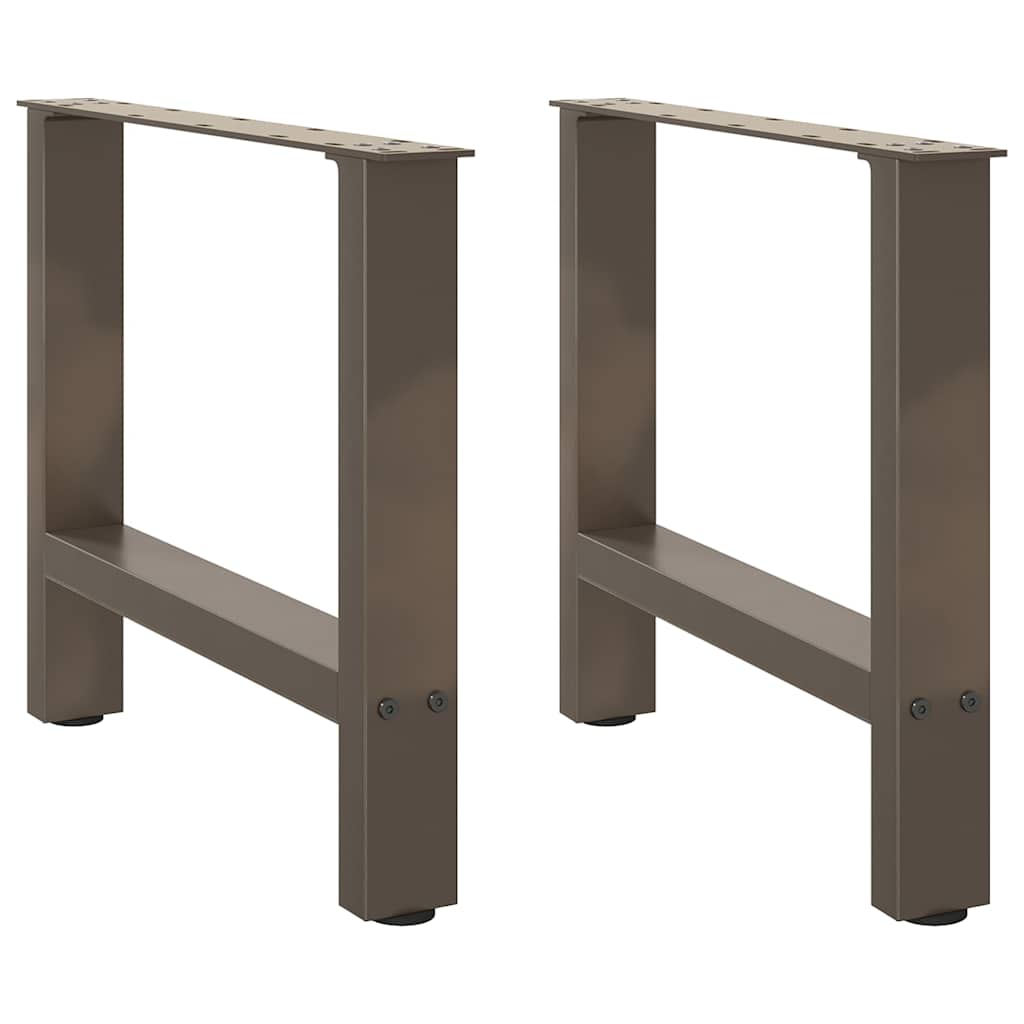 Natural Steel Coffee Table Legs - Set of 2, Adjustable 60x(42-43) cm