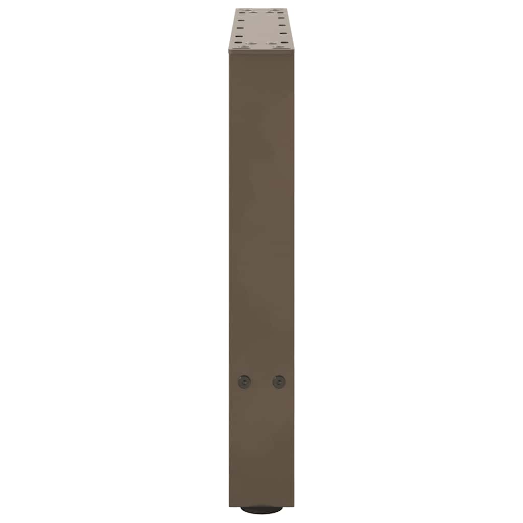 Natural Steel Coffee Table Legs - Set of 2, Adjustable 60x(42-43) cm