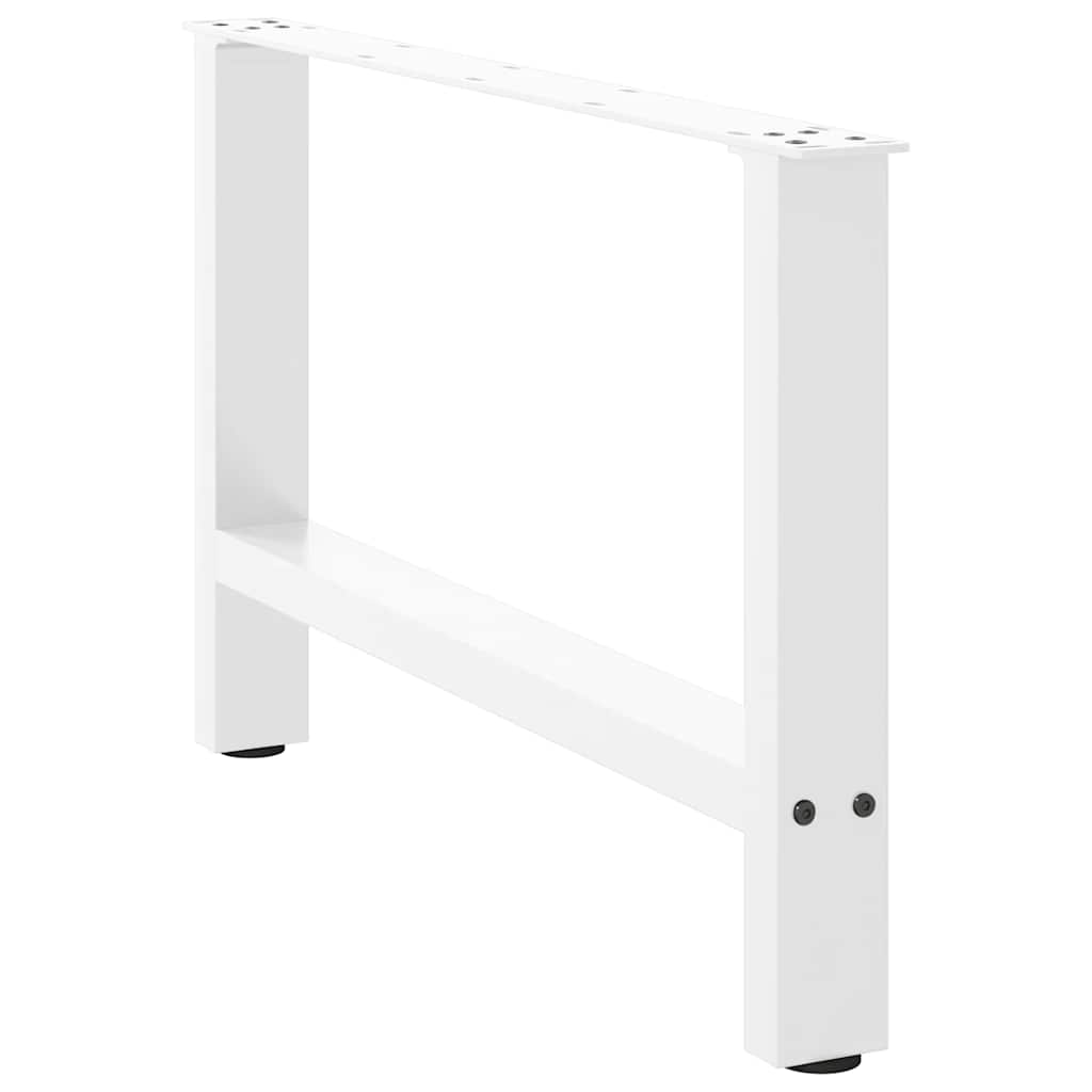 White Steel Coffee Table Legs, 2 Pieces, 70x(42-43) cm