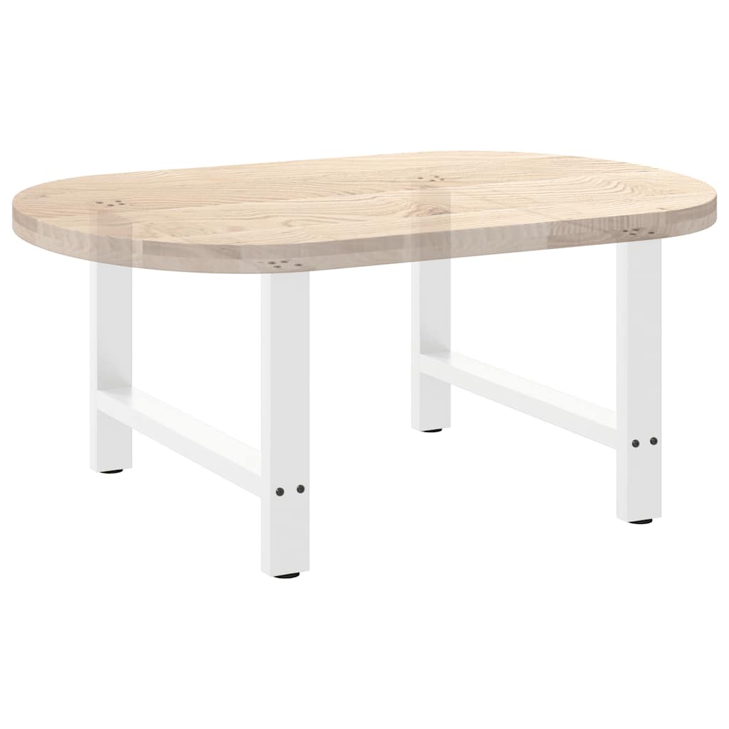 White Steel Coffee Table Legs, 2 Pieces, 70x(42-43) cm