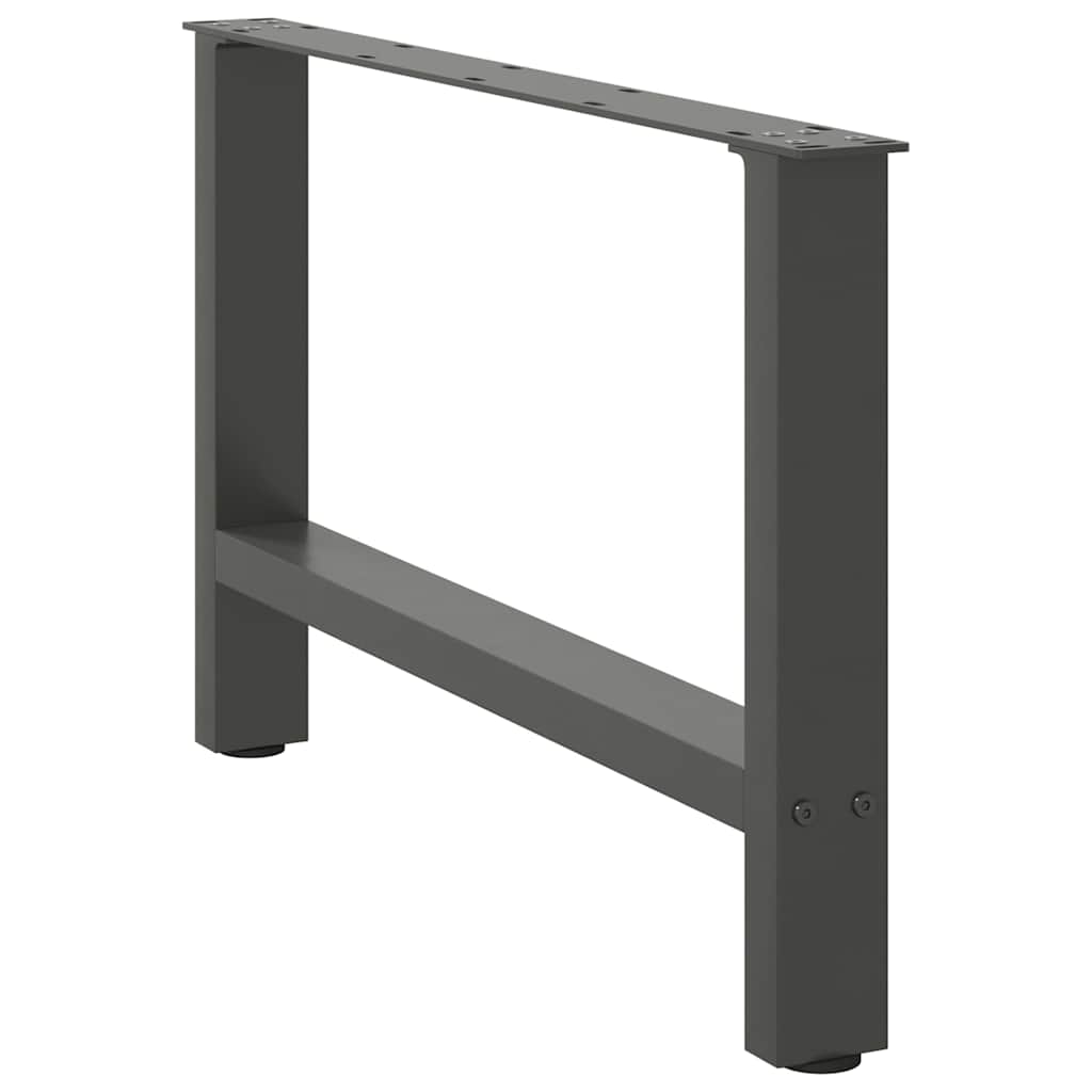 Anthracite Steel Coffee Table Legs 2pcs, Adjustable 70x42-43cm