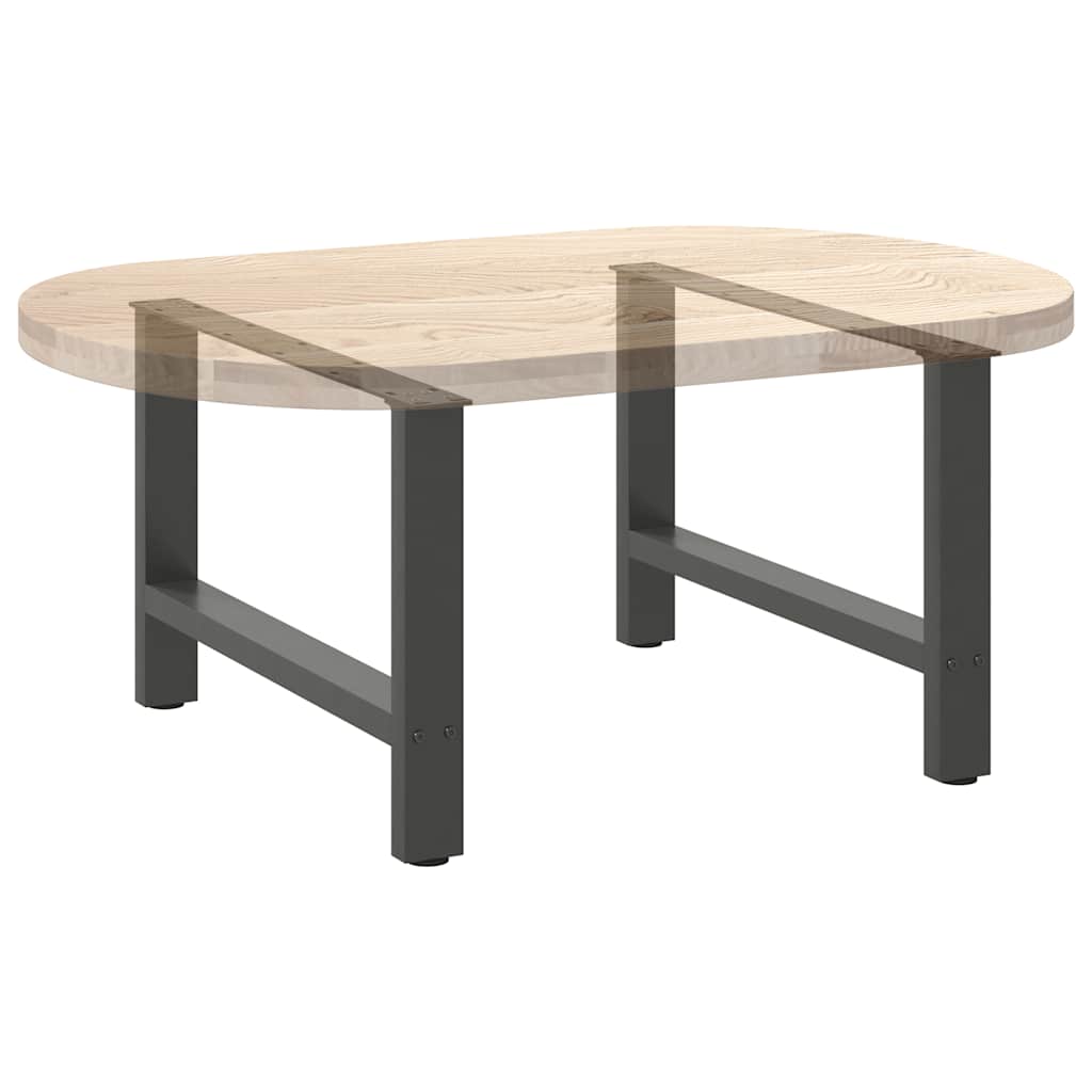 Anthracite Steel Coffee Table Legs 2pcs, Adjustable 70x42-43cm