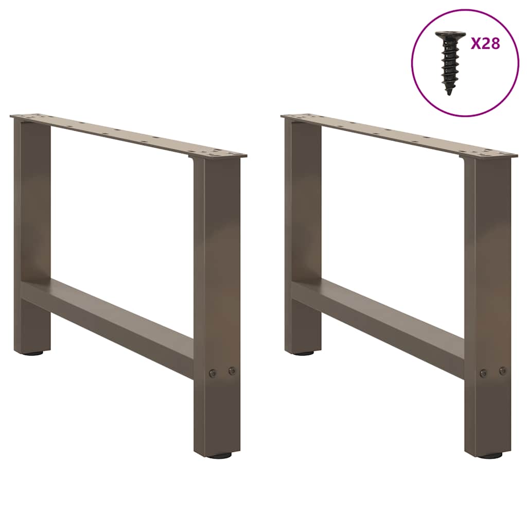 Natural Steel Coffee Table Legs - Set of 2, 70x(42-43) cm