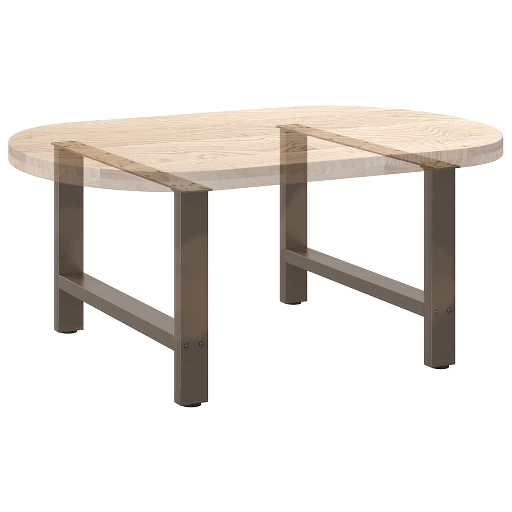 Natural Steel Coffee Table Legs - Set of 2, 70x(42-43) cm