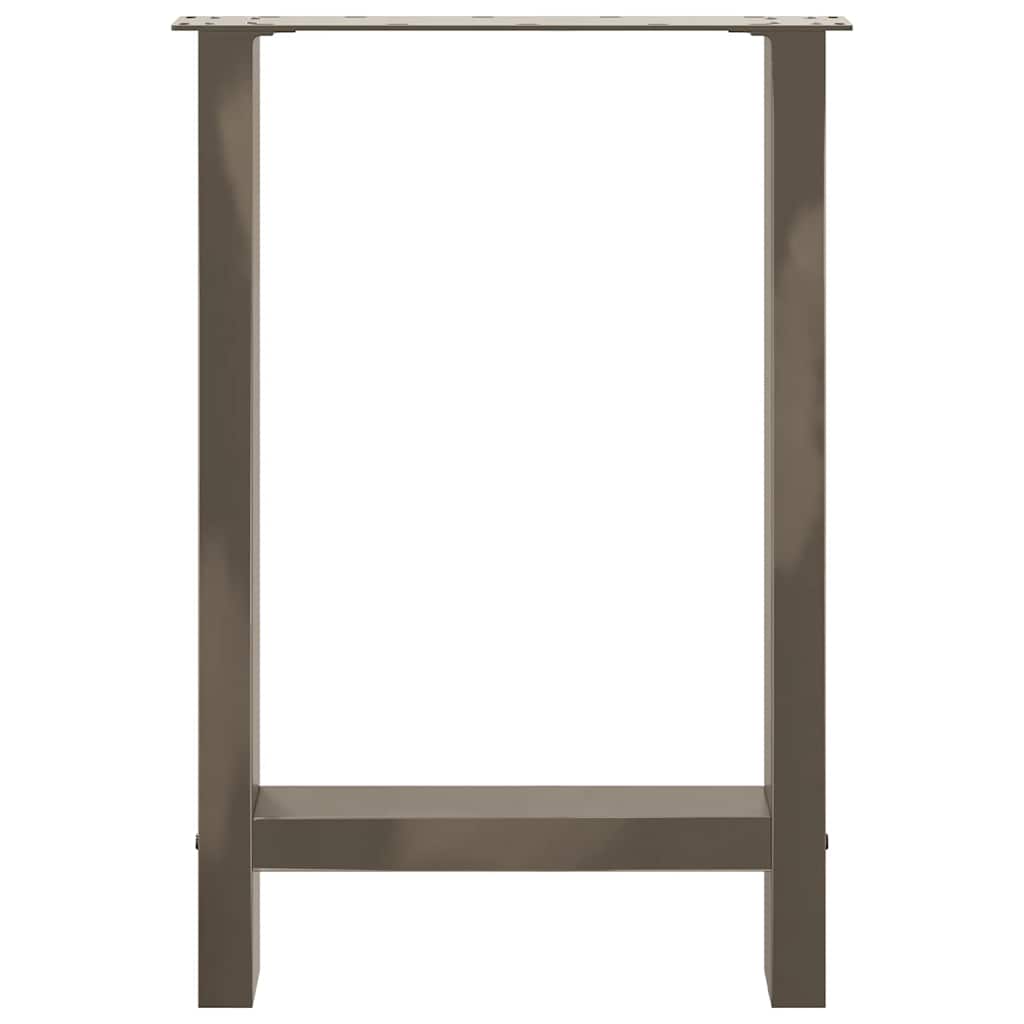 Natural Steel Dining Table Legs, 2pcs, 50x(72-73)cm Adjustable Height
