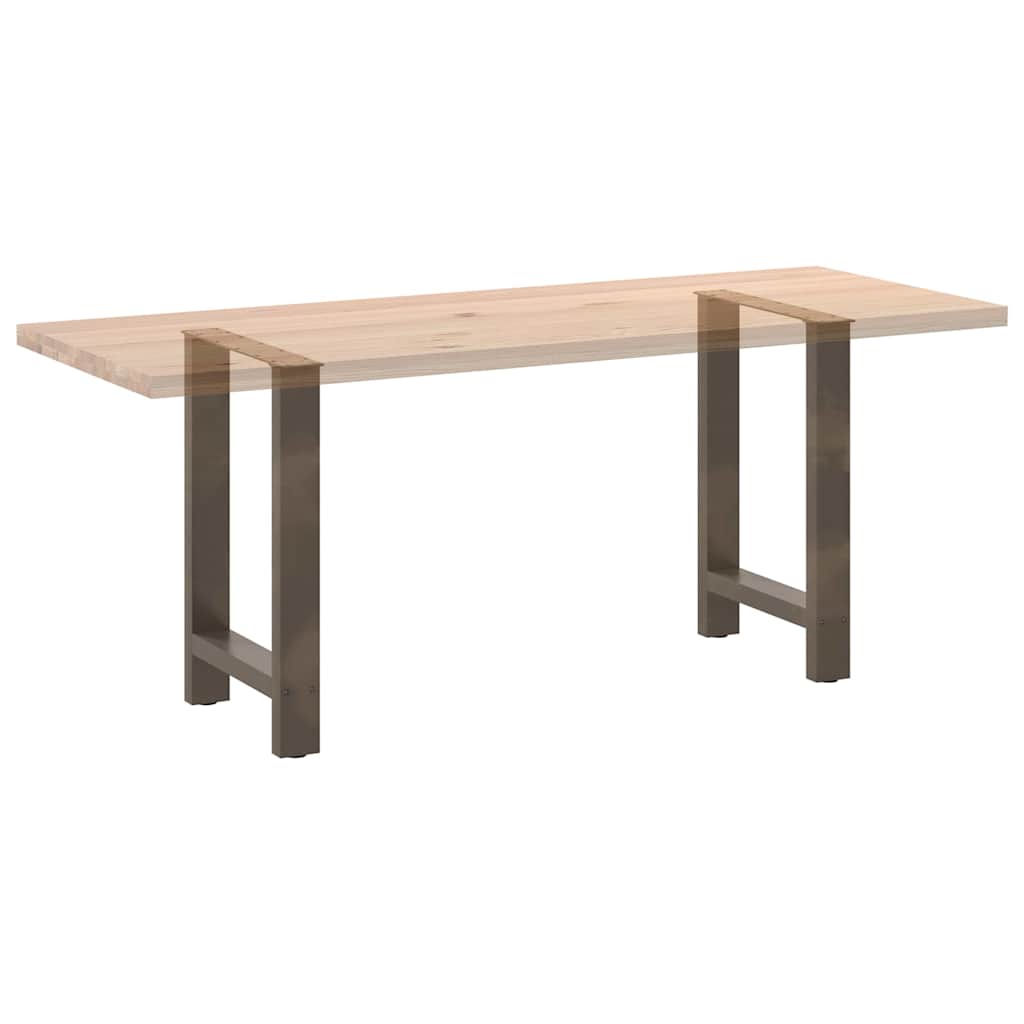 Natural Steel Dining Table Legs, 2pcs, 50x(72-73)cm Adjustable Height