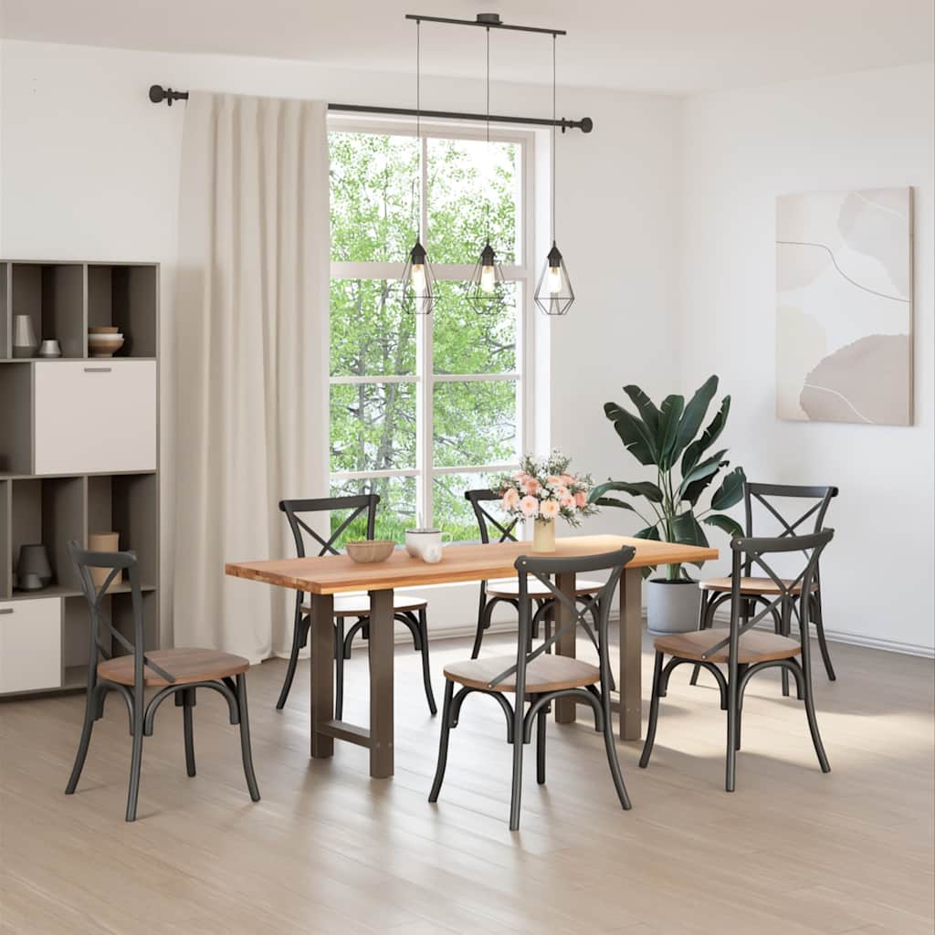 Natural Steel Dining Table Legs, Adjustable 2 Pcs 60x(72-73) cm