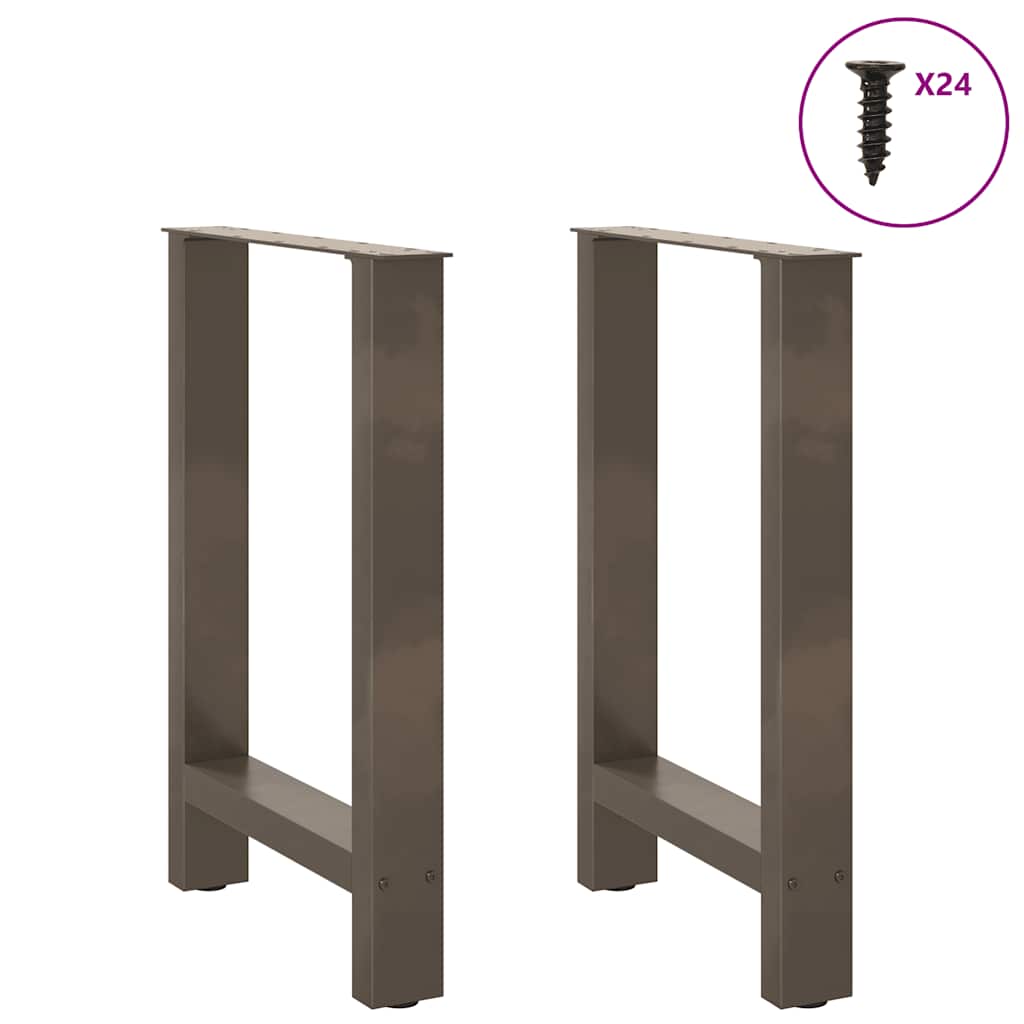 Natural Steel Dining Table Legs, Adjustable 2 Pcs 60x(72-73) cm