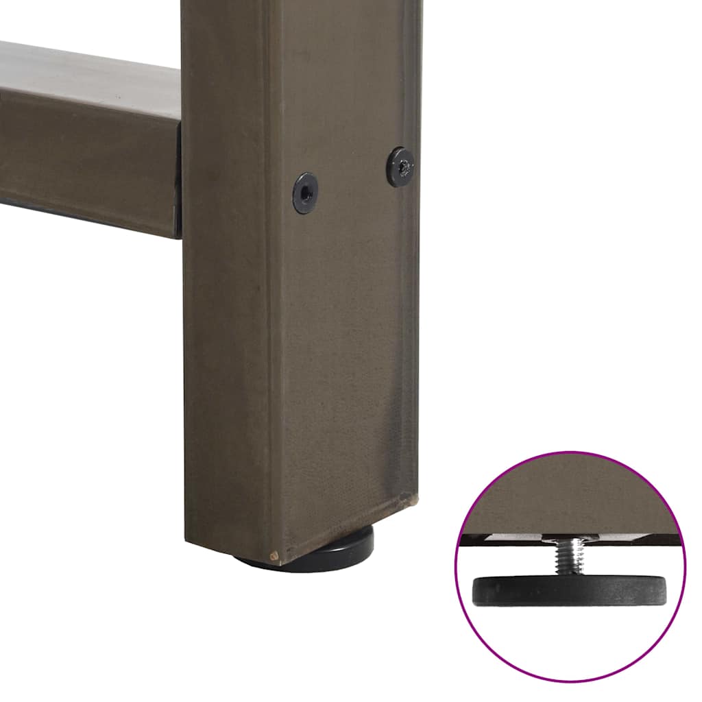 Natural Steel Dining Table Legs, Adjustable 2 Pcs 60x(72-73) cm