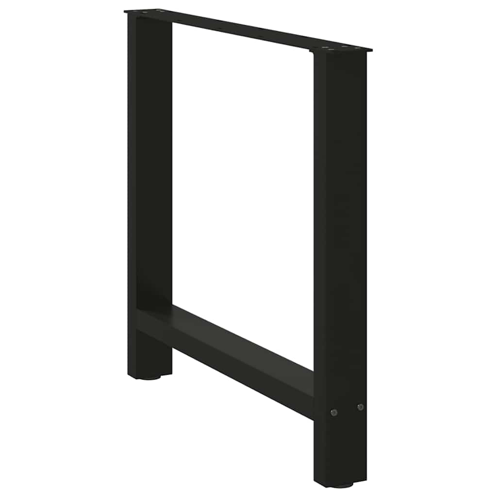 Black Steel Dining Table Legs, 2-Piece Set, Adjustable Height 70cm