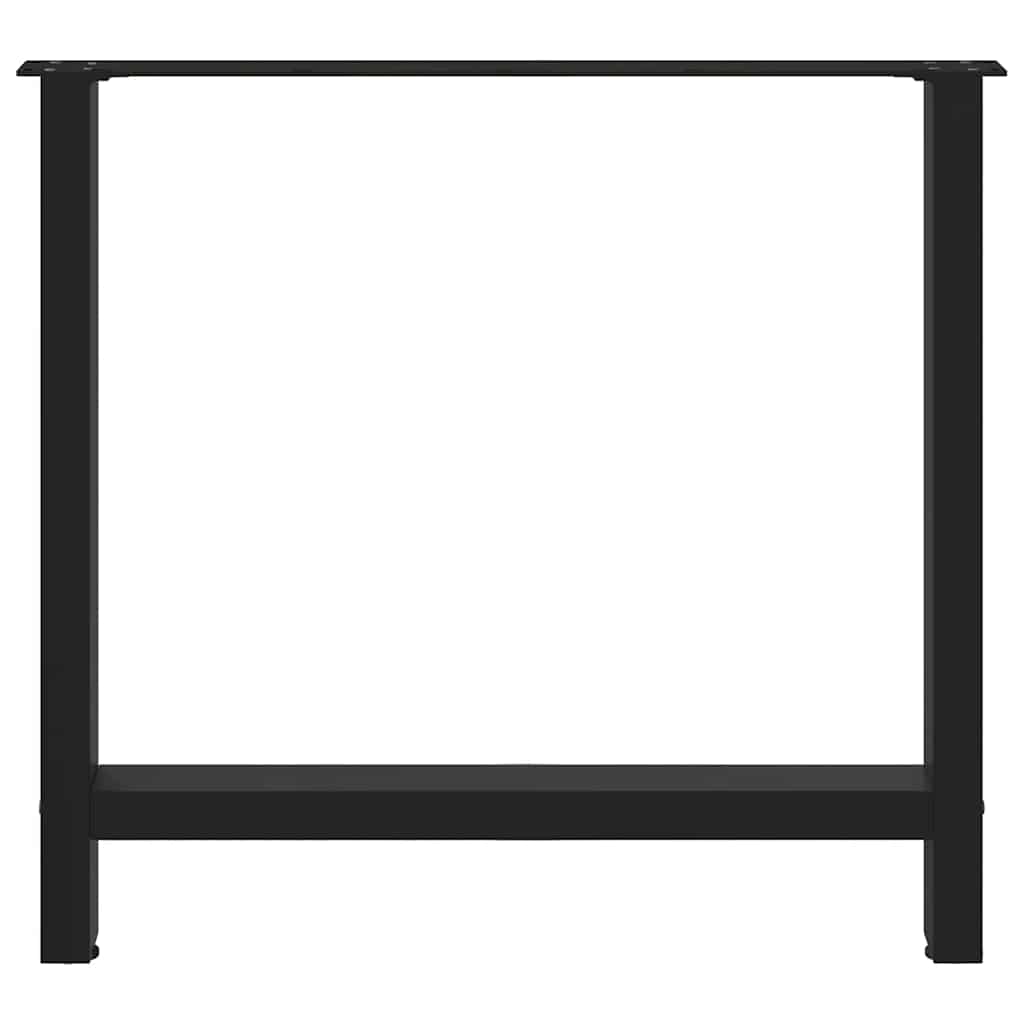 Black Steel Dining Table Legs, 2-Piece Set, Adjustable Height 70cm