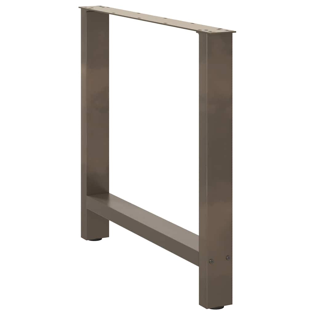 Natural Steel Dining Table Legs, 2 pcs, 70x(72-73) cm, Durable Steel