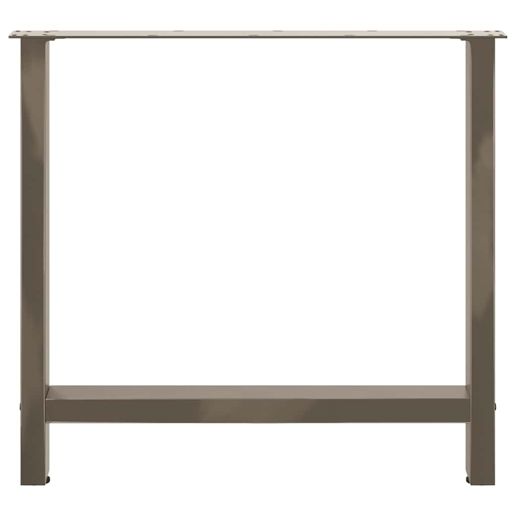 Natural Steel Dining Table Legs, 2 pcs, 70x(72-73) cm, Durable Steel