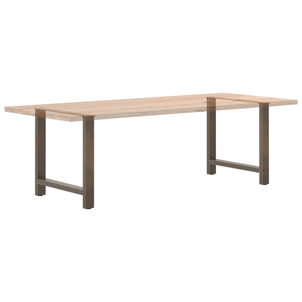 Natural Steel Dining Table Legs, 2 pcs, 70x(72-73) cm, Durable Steel