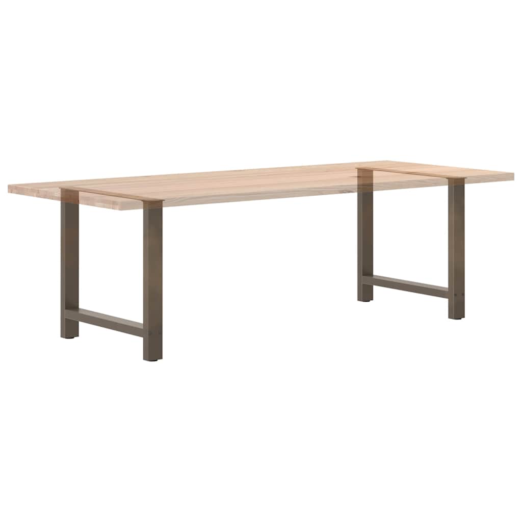Natural Steel Dining Table Legs, 2 Pcs, Adjustable 80x(72-73) cm