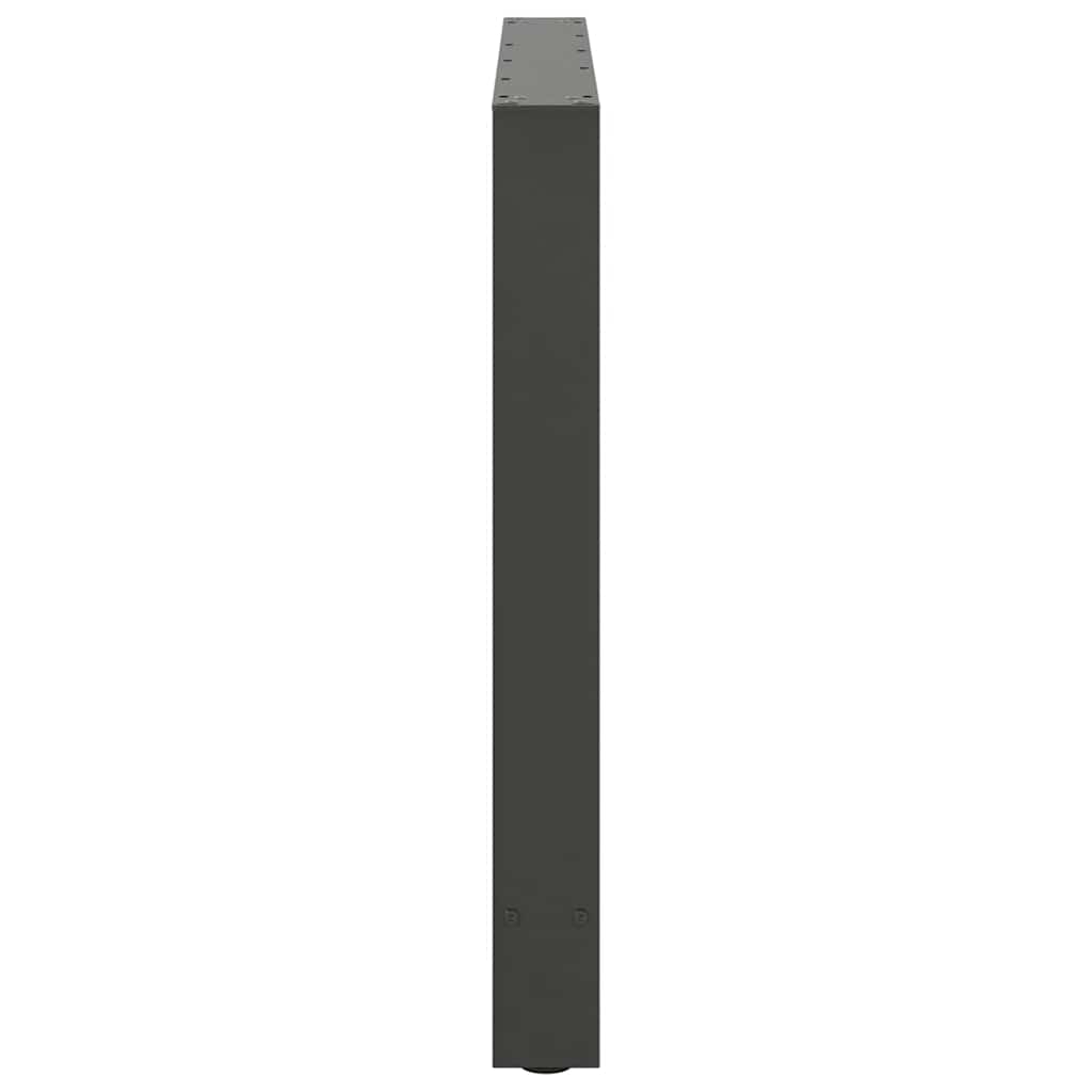 Anthracite Steel Dining Table Legs, Adjustable 72-73cm, Set of 2