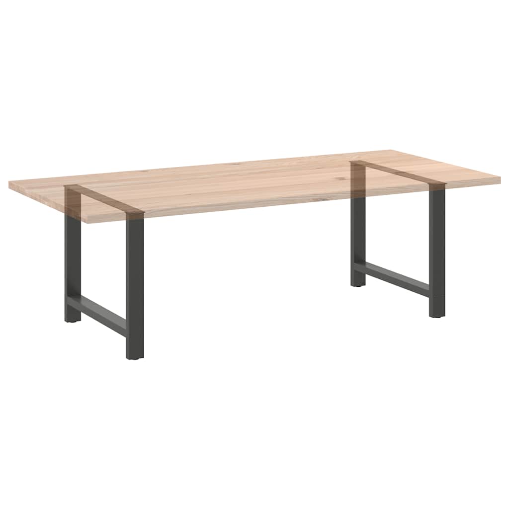 Anthracite Steel Dining Table Legs, Adjustable 72-73cm, Set of 2