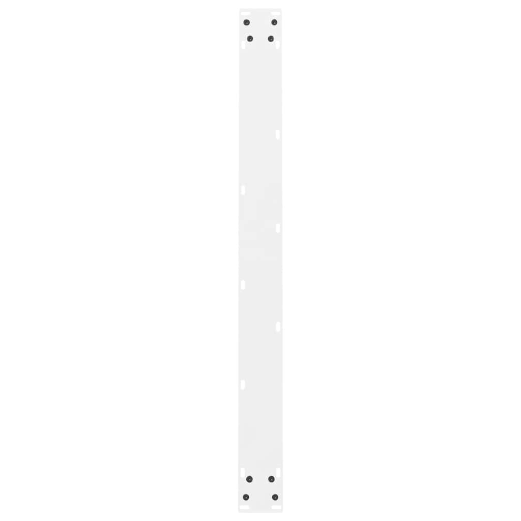 White Steel Dining Table Legs 2 Pcs, Adjustable 100x(72-73) cm