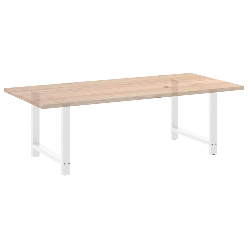 White Steel Dining Table Legs 2 Pcs, Adjustable 100x(72-73) cm