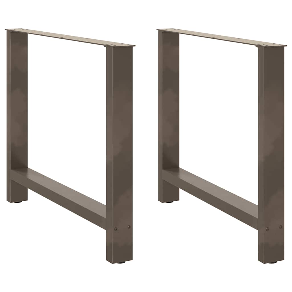 Natural Steel Dining Table Legs - Adjustable 100x(72-73) cm, 2 pcs