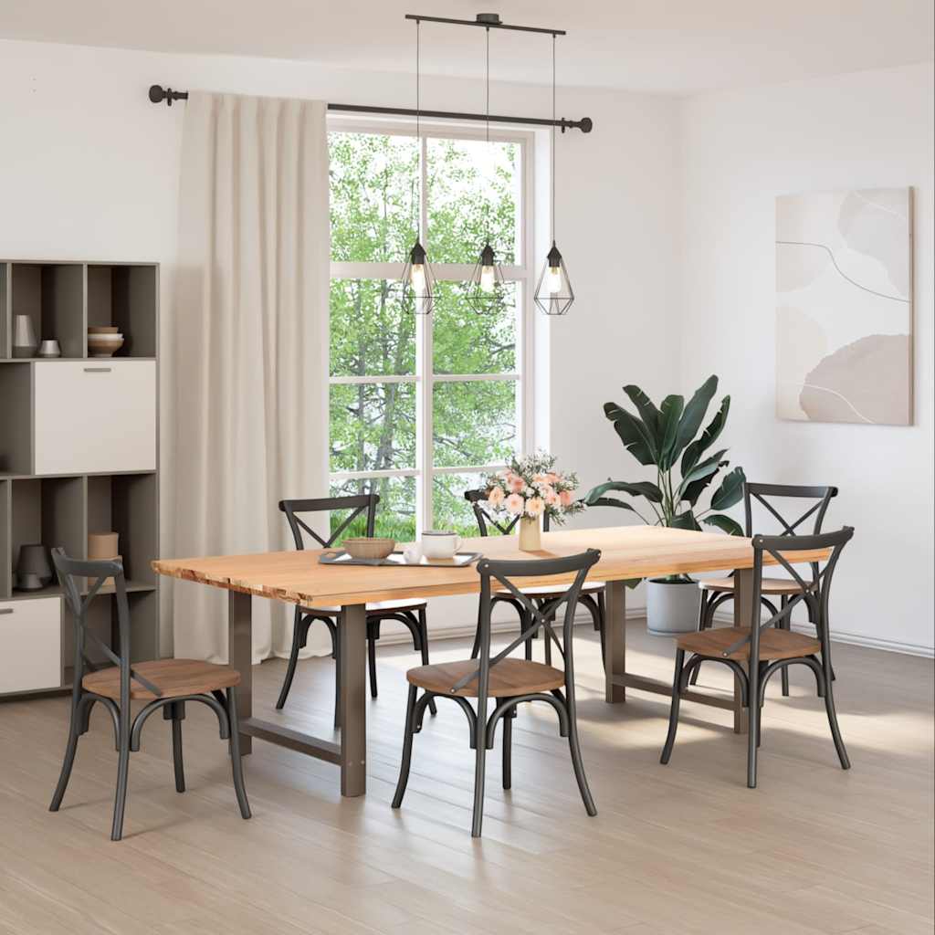 Natural Steel Dining Table Legs - Adjustable 100x(72-73) cm, 2 pcs