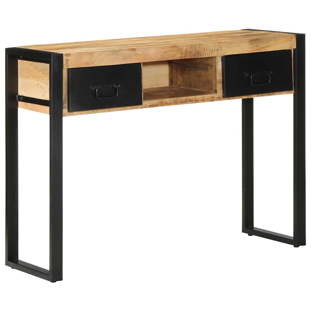 Elegant Console Table 100x35x75 cm in Solid Rough Mango Wood