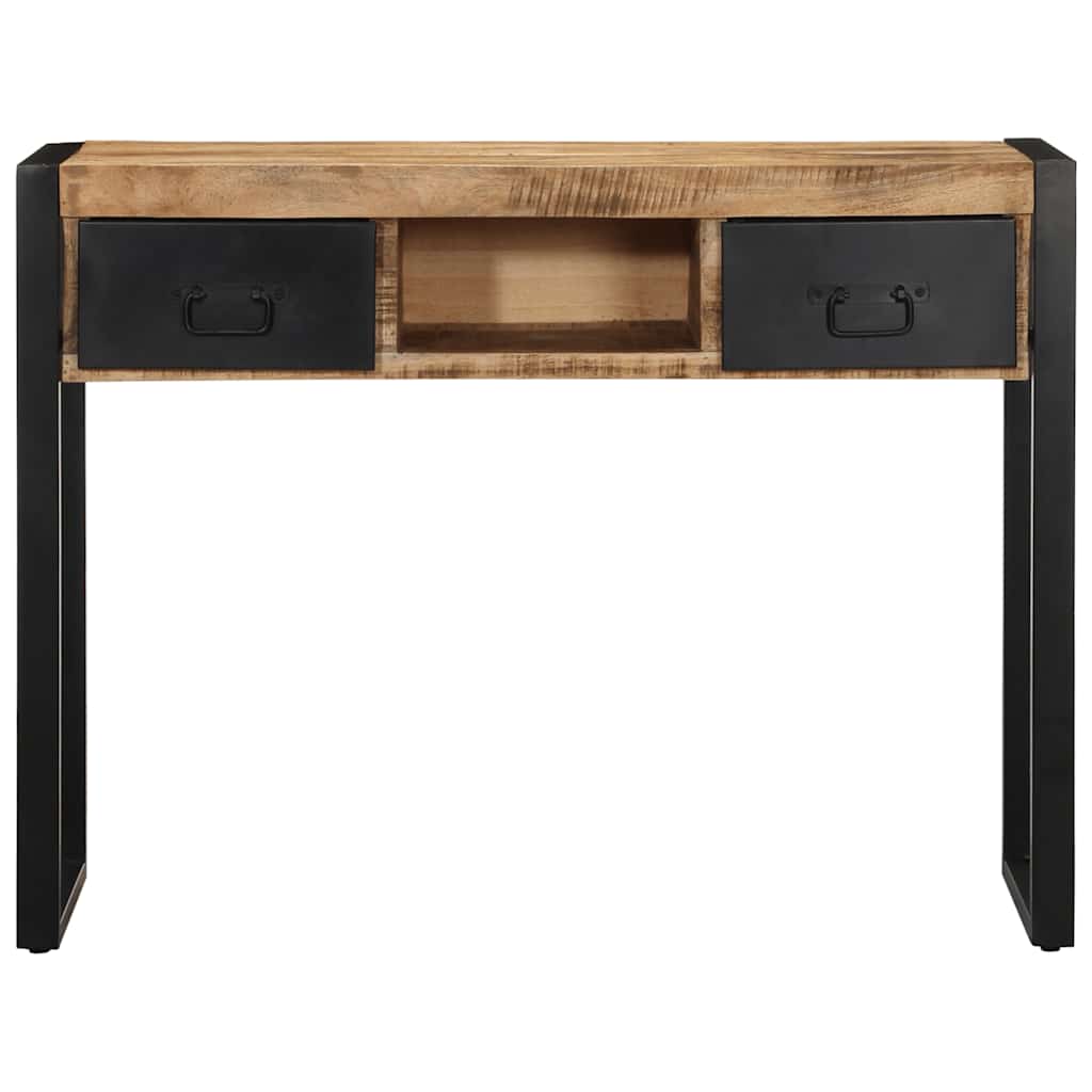 Elegant Console Table 100x35x75 cm in Solid Rough Mango Wood