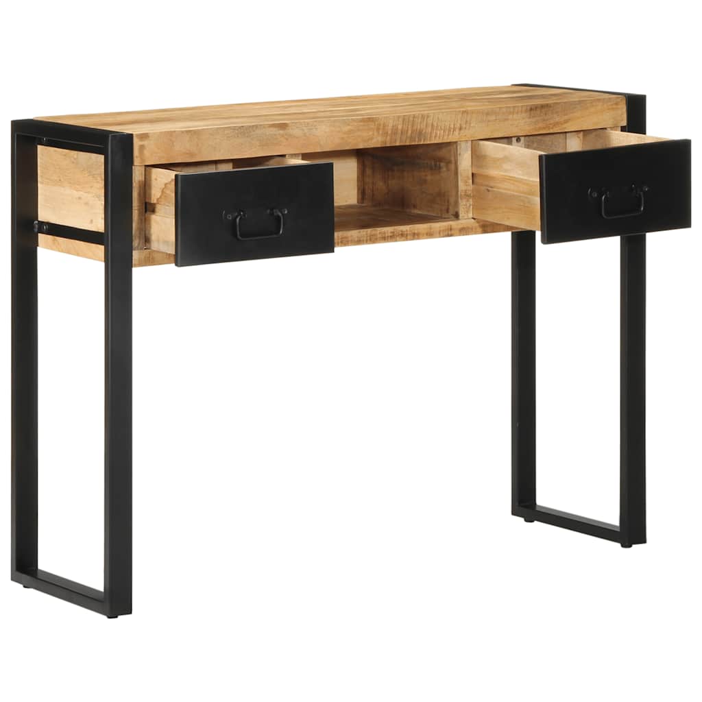 Elegant Console Table 100x35x75 cm in Solid Rough Mango Wood