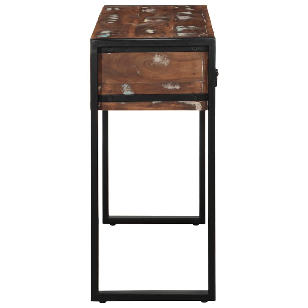 Multicolour Reclaimed Solid Wood Console Table 100x35x75 cm