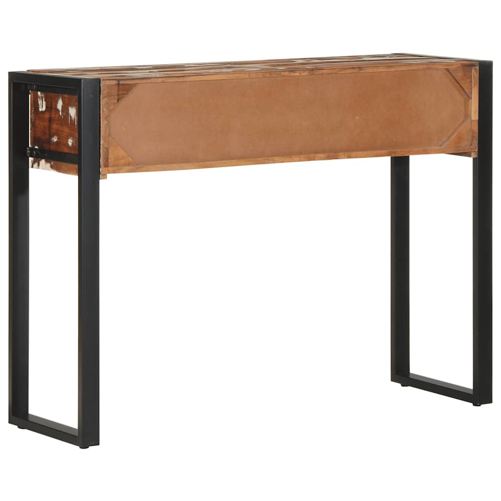 Multicolour Reclaimed Solid Wood Console Table 100x35x75 cm