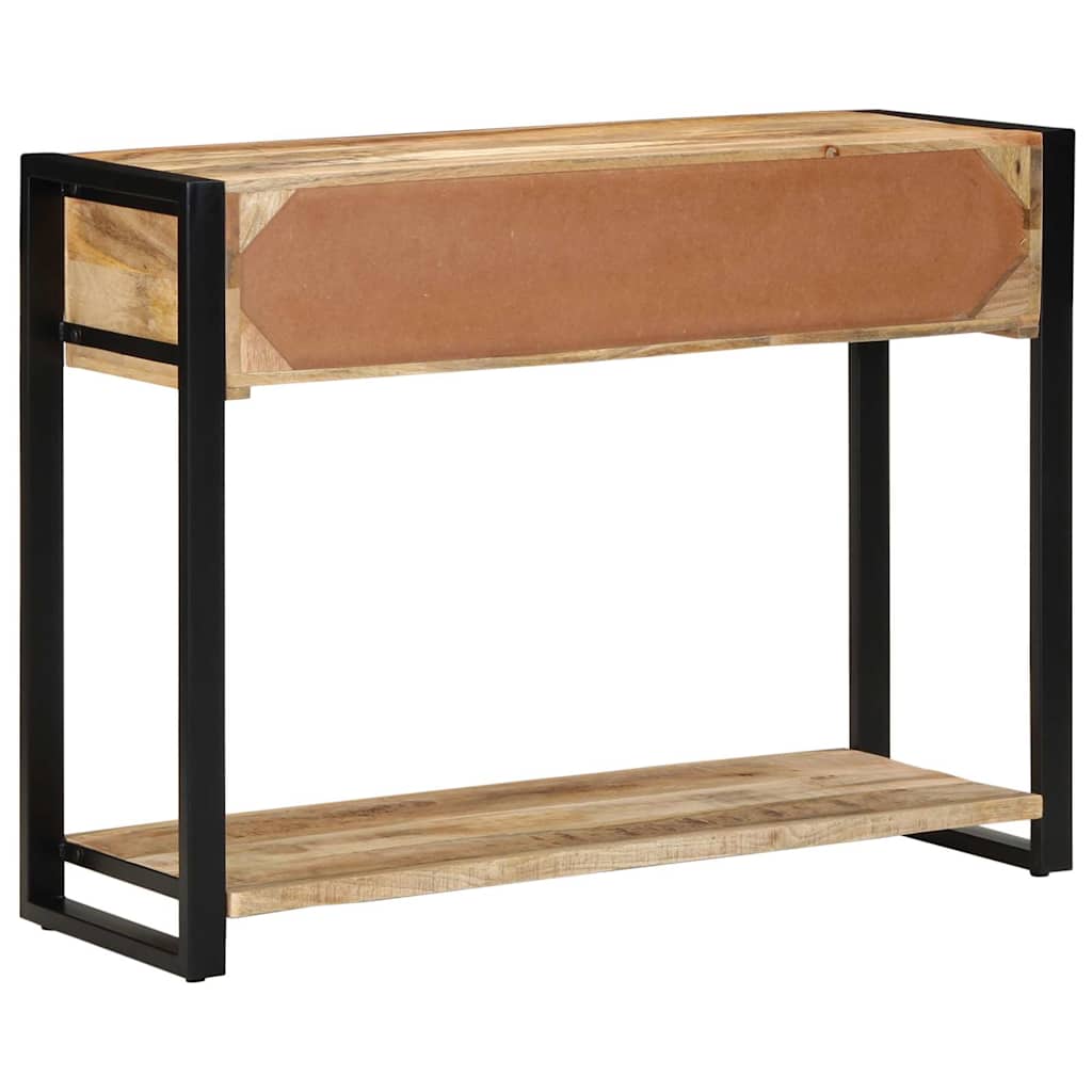 Solid Mango Wood Console Table, 100x35x75 cm, Rustic Finish