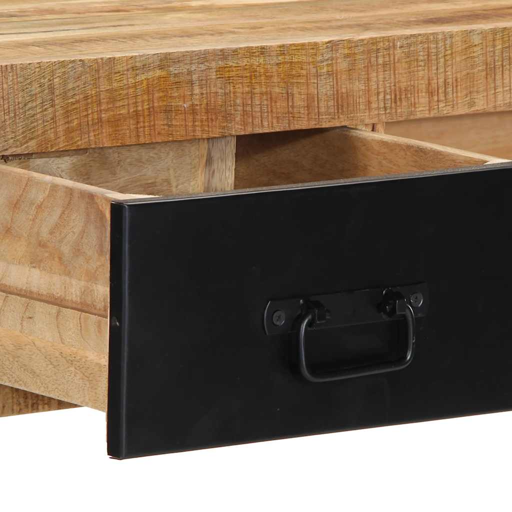 Solid Mango Wood Console Table, 100x35x75 cm, Rustic Finish