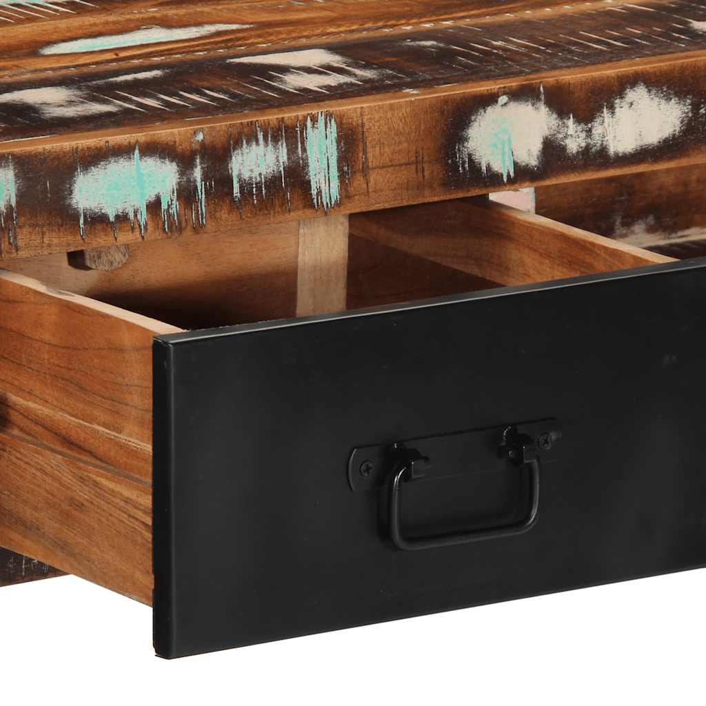 Reclaimed Solid Wood Multicolour Console Table 100x35x75 cm